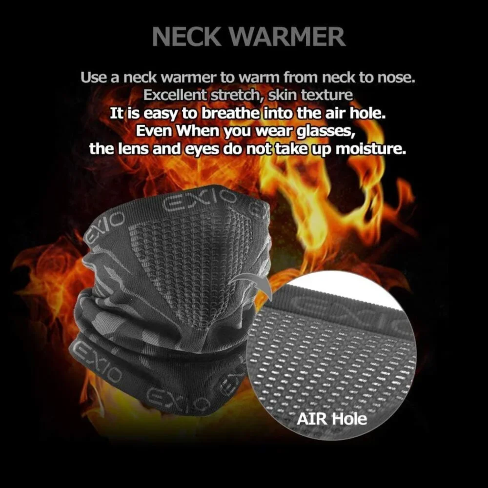 Men's Black/Purple Winter Neck Warmer Gaiter Balaclava Windproof Ski Face Mask